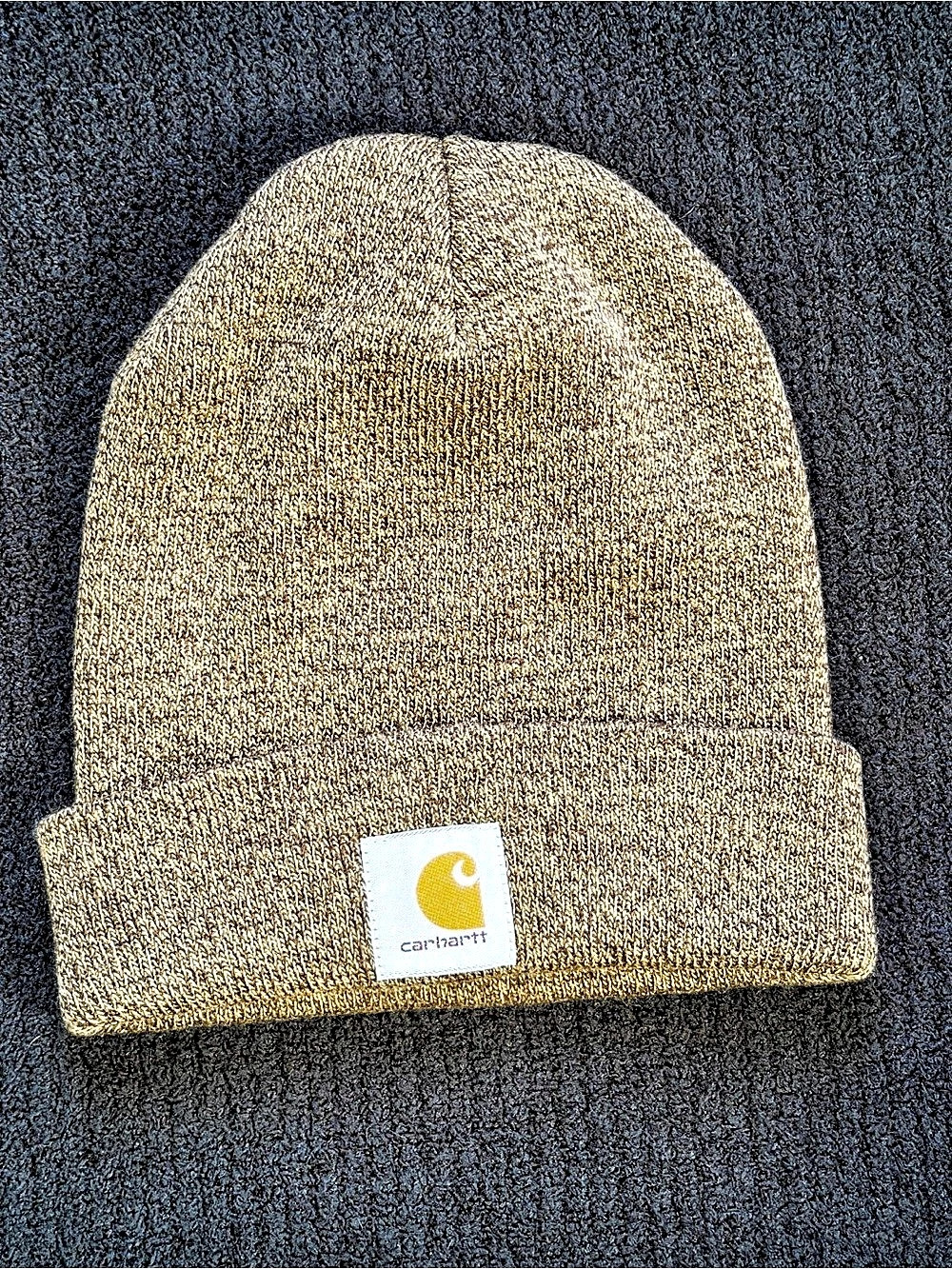 Carhartt Iconic A18 Watch Cap Beanie Knit Cuffed Brown Like New